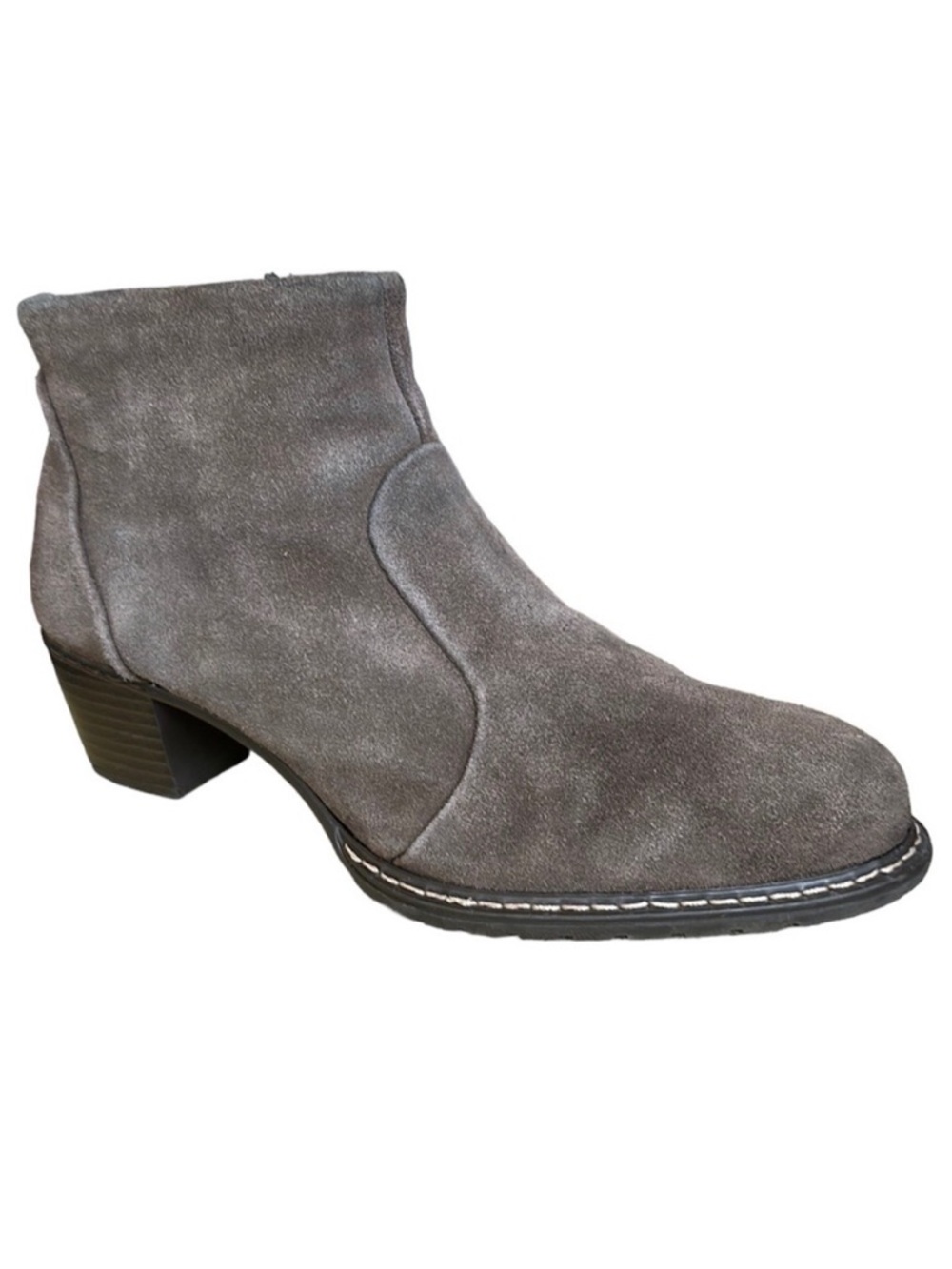 Rieker taupe suede wool lined ankle booties size EU 41, US 10